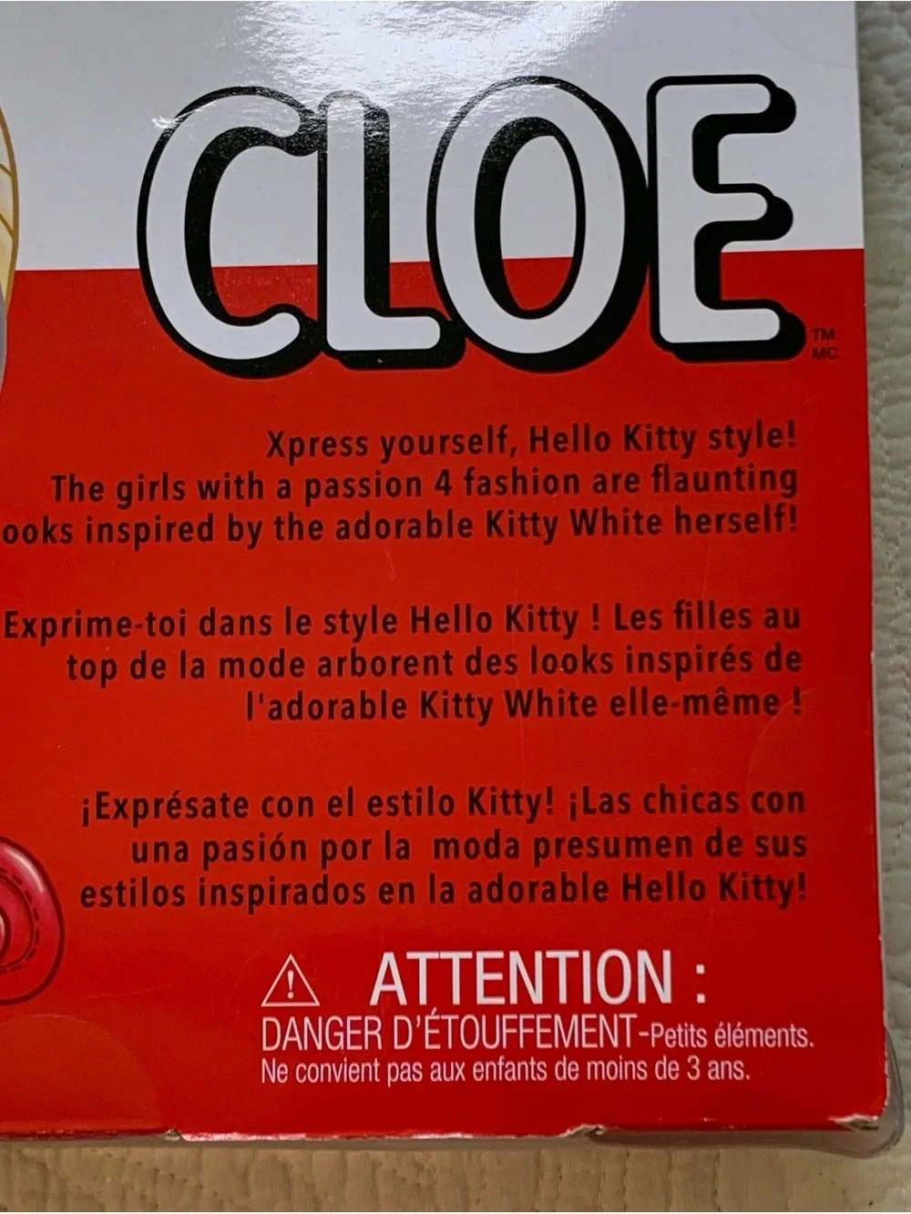 Bratz x Hello Kitty Cloe Sanrio Fashion Doll in Pink-White Plaid with Bow Purse